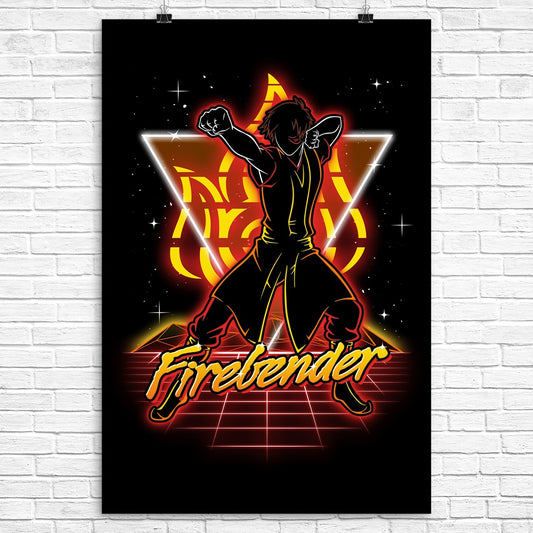 Retro Firebender - Poster