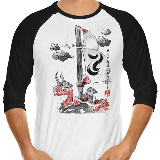 Sailing with the Wind - 3/4 Sleeve Raglan T-Shirt