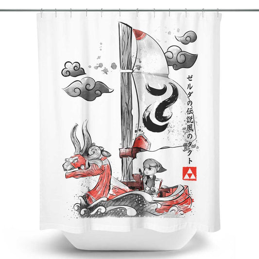 Sailing with the Wind - Shower Curtain
