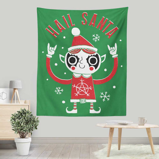 Santa Worship - Wall Tapestry