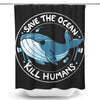 Save the Ocean - Shower Curtain
