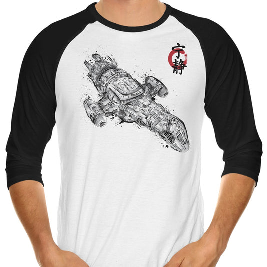 Serenity Sumi-e - 3/4 Sleeve Raglan T-Shirt