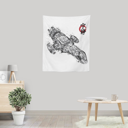 Serenity Sumi-e - Wall Tapestry