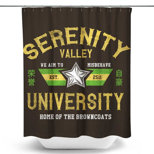 Serenity Valley University - Shower Curtain