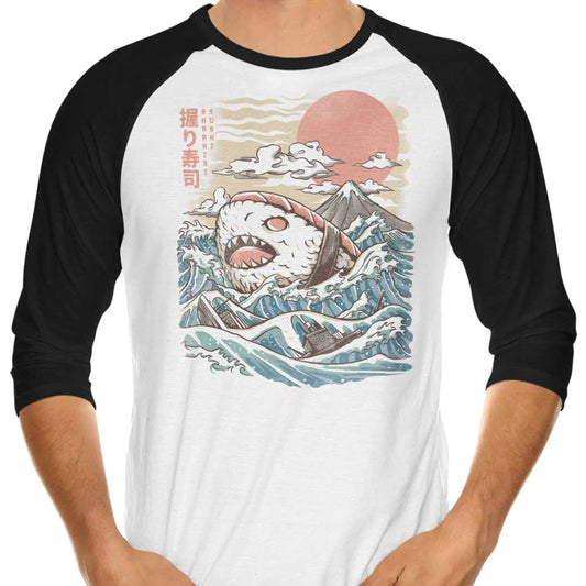 Sharkiri Sushi - 3/4 Sleeve Raglan T-Shirt