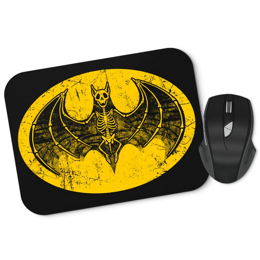 Skeleton Bat Signal - Mousepad