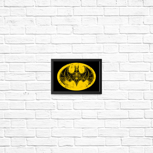 Skeleton Bat Signal - Posters & Prints