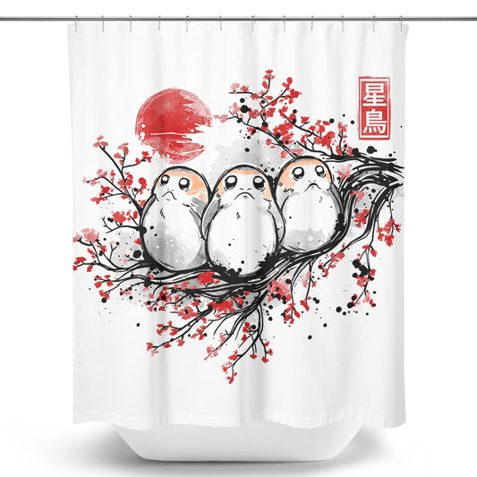 Starbird Porg - Shower Curtain