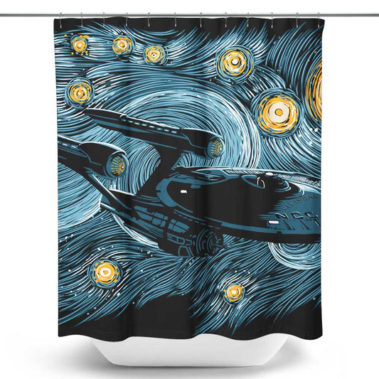 Starry Enterprise - Shower Curtain