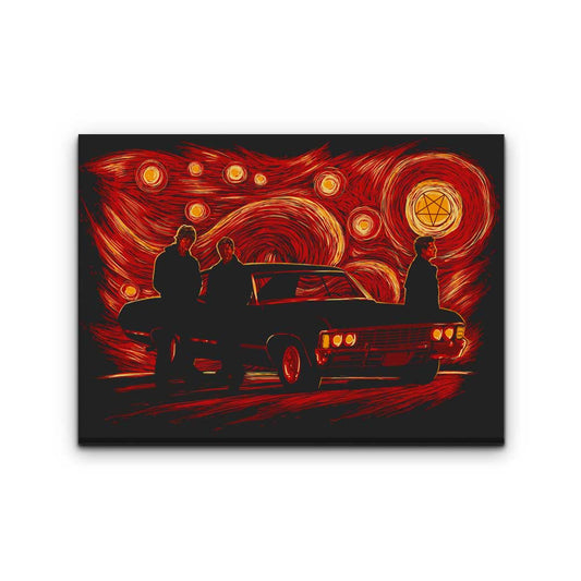 Starry Winchesters (Alt) - Canvas Print