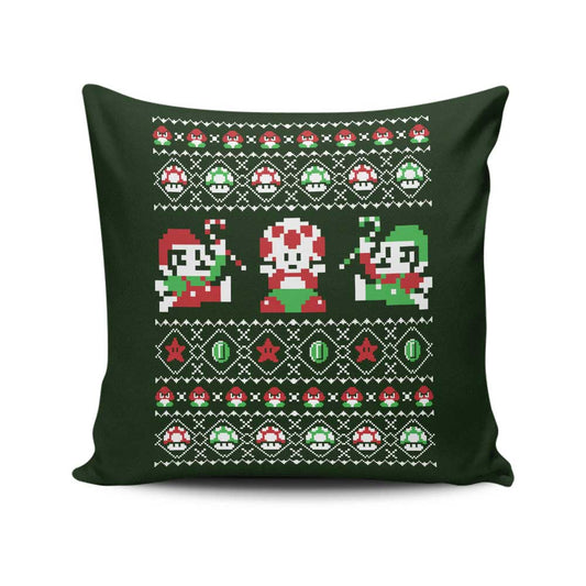 Super Christmas Bros. - Throw Pillow