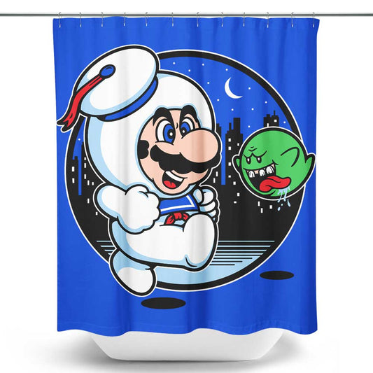 Super Marshmallow Bros. - Shower Curtain