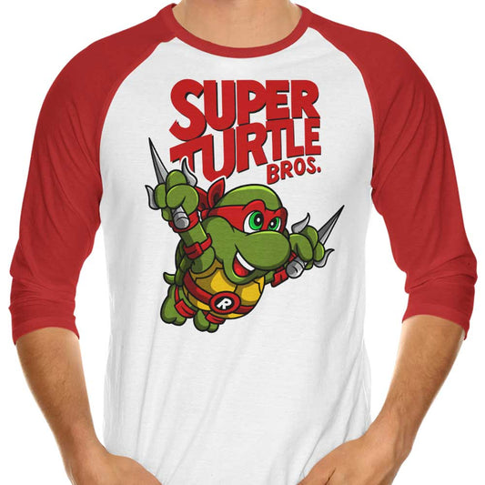 Super Raph Bros - 3/4 Sleeve Raglan T-Shirt