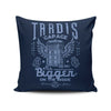 Tardis Garage - Throw Pillow