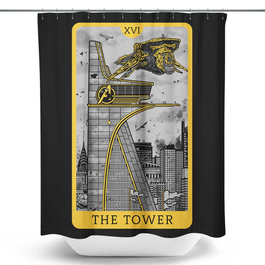 Tarot: The Tower - Shower Curtain