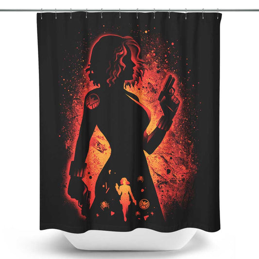 The Charming Black Widow - Shower Curtain