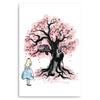 The Cheshire's Tree Sumi-e - Metal Print