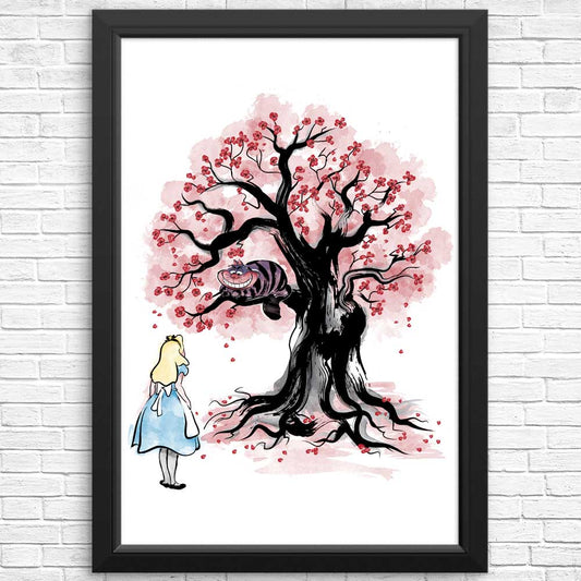 The Cheshire's Tree Sumi-e - Posters & Prints