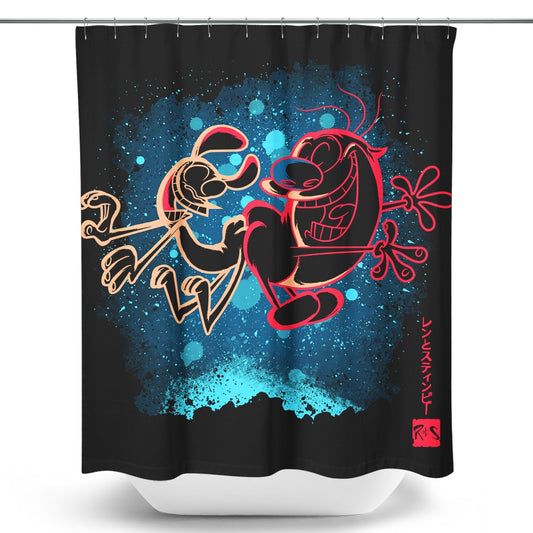 The Chihuahua and the Cat - Shower Curtain