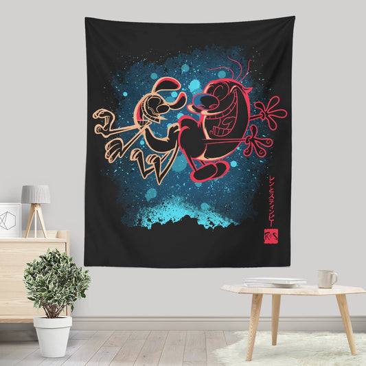 The Chihuahua and the Cat - Wall Tapestry
