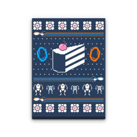 The Christmas Cake is a Lie - Canvas Print