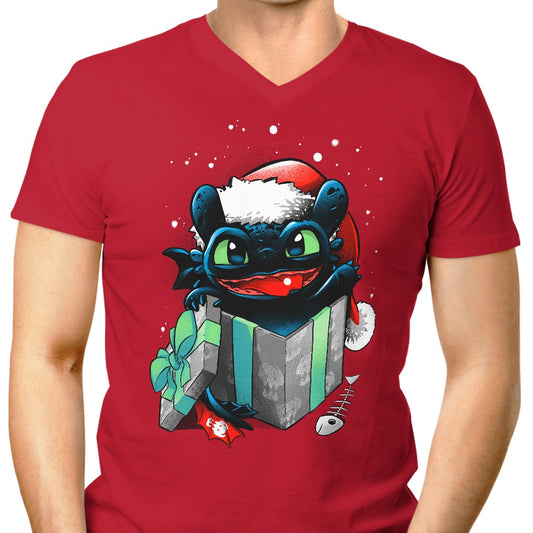 The Christmas Dragon - Men's V-Neck