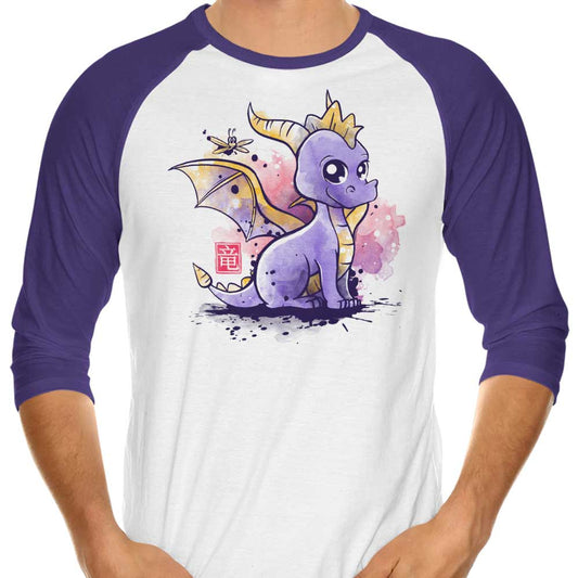 The Dragon and the Dragonfly - 3/4 Sleeve Raglan T-Shirt
