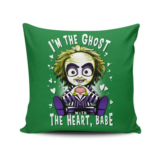 The Ghost with the Heart - Throw Pillow