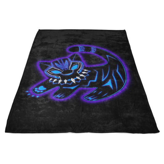 The Glowing Panther King - Fleece Blanket