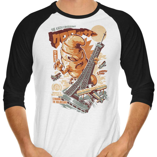 The Kaiju Croissant - 3/4 Sleeve Raglan T-Shirt