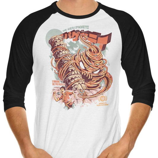 The Kaiju Spaghetti - 3/4 Sleeve Raglan T-Shirt
