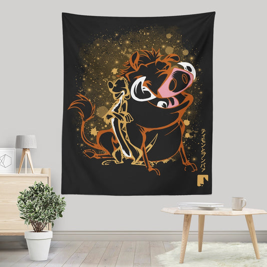 The Meerkat and Warthog - Wall Tapestry