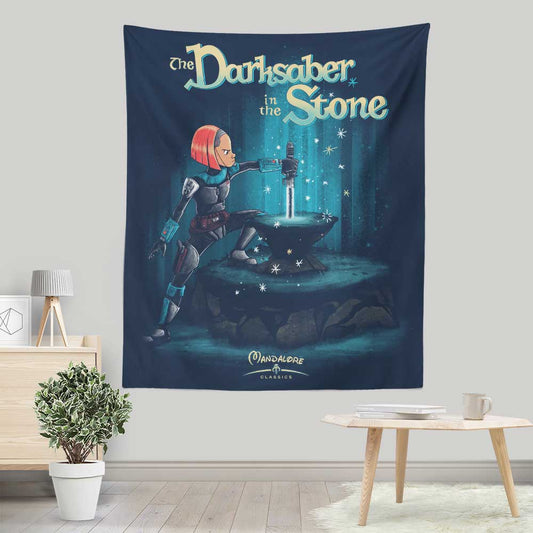 The Saber in the Stone - Wall Tapestry