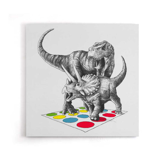 The Ultimate Dino Battle - Canvas Print