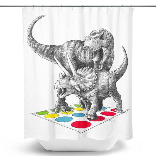 The Ultimate Dino Battle - Shower Curtain