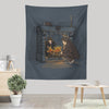 The Witch in the Fireplace - Wall Tapestry