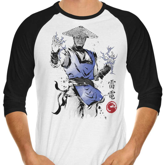 Thunder God Sumi-e - 3/4 Sleeve Raglan T-Shirt