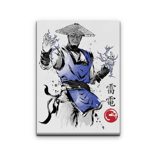 Thunder God Sumi-e - Canvas Print