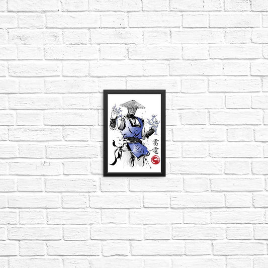 Thunder God Sumi-e - Posters & Prints