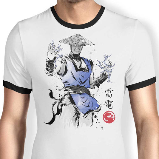 Thunder God Sumi-e - Ringer T-Shirt