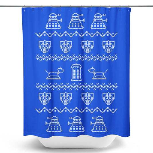 Timey Wimey Sweater - Shower Curtain