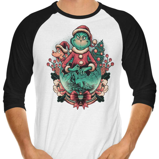 Too Grumpy for Christmas - 3/4 Sleeve Raglan T-Shirt