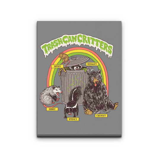 Trash Can Critters - Canvas Print
