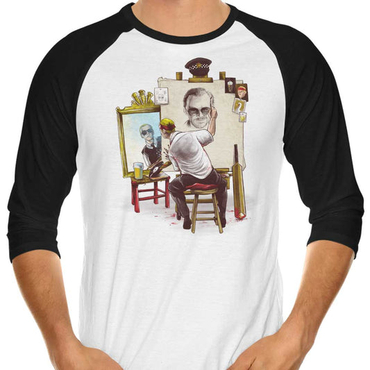 Triple Cornetto Portrait - 3/4 Sleeve Raglan T-Shirt