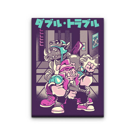 Trouble in Double - Canvas Print