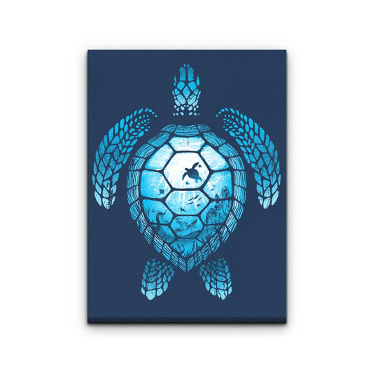 Turtle Silhouette - Canvas Print