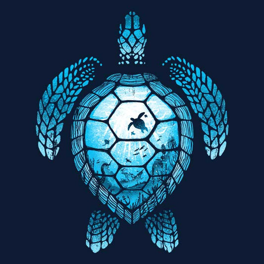 Turtle Silhouette - Shower Curtain