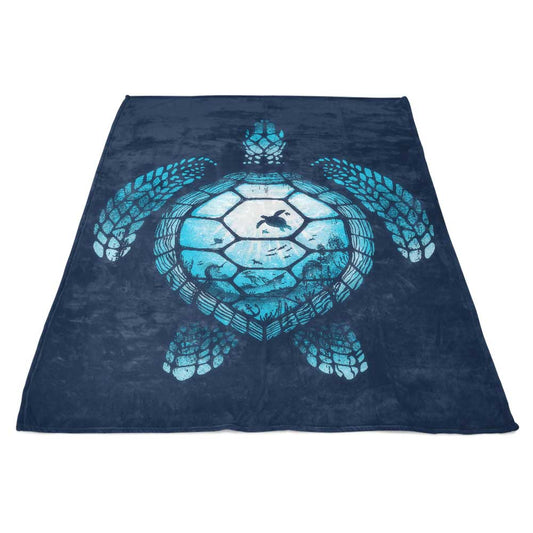 Turtle Silhouette - Fleece Blanket