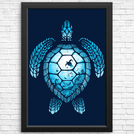 Turtle Silhouette - Posters & Prints