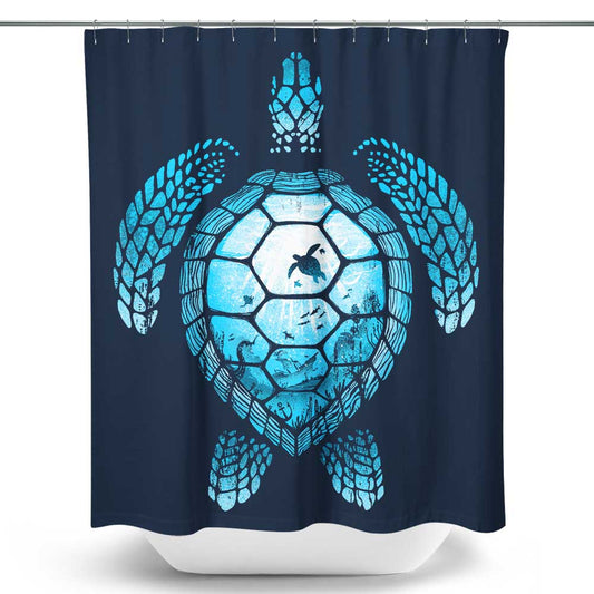 Turtle Silhouette - Shower Curtain